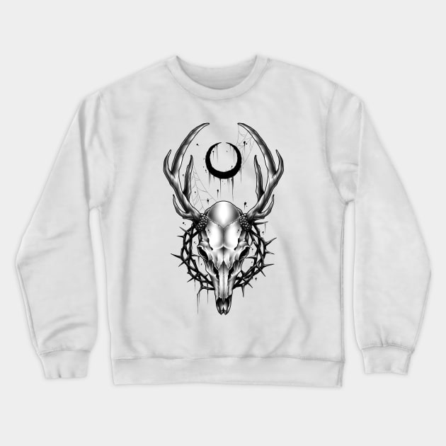 Deer skull with thorn Crewneck Sweatshirt by Smurnov